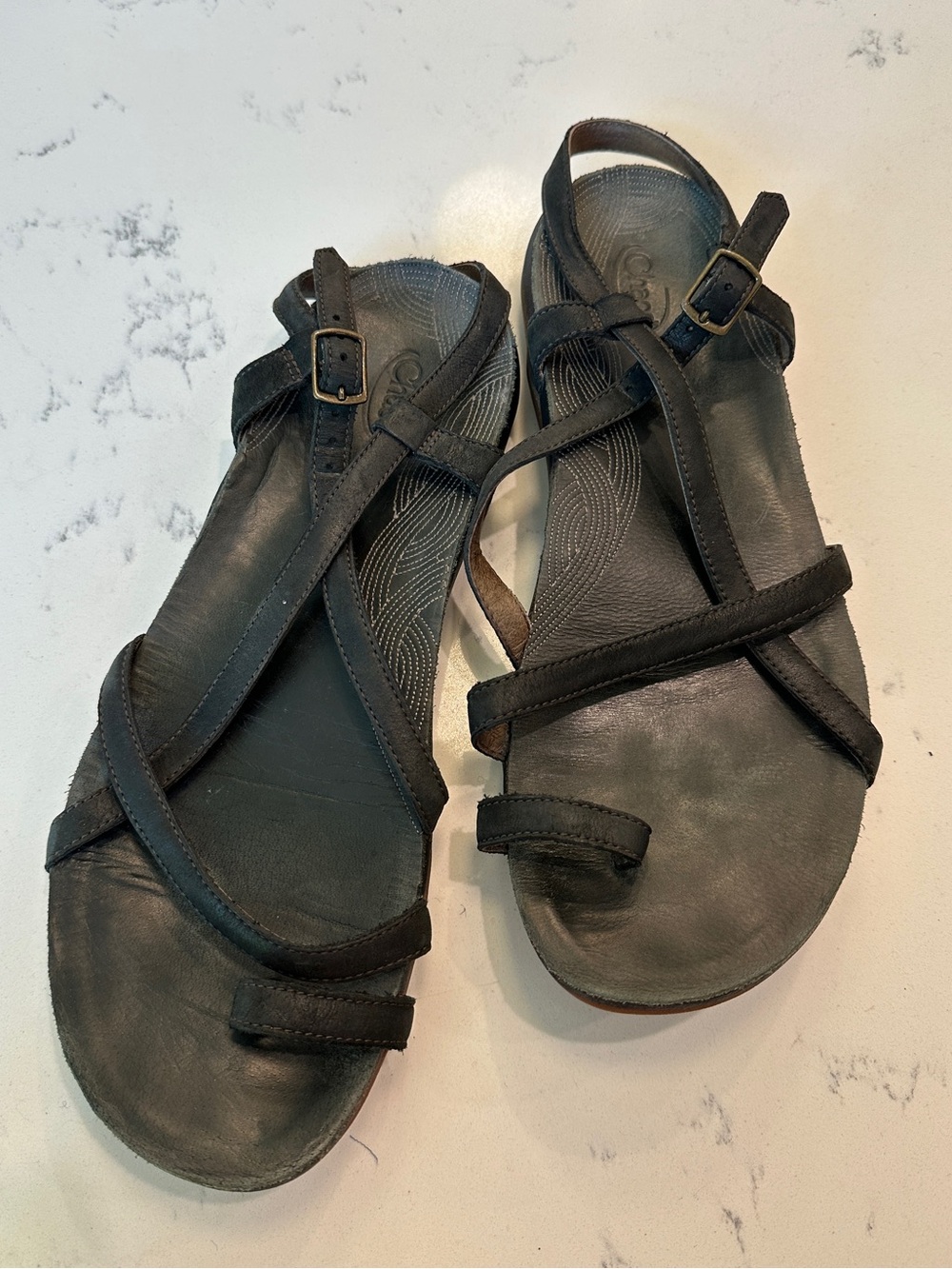 Chaco Black Dorra Leather Women’s sandal size 11